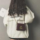 Faux Leather Mini Trapezoid Bag