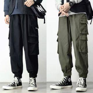 Plain Cargo Joggers / Set