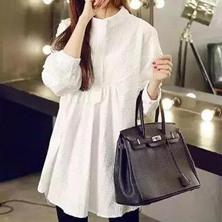 Mandarin Collar Shirtdress