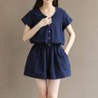 Gather-waist Playsuit