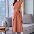Set: Long Vest + Wide-leg Pants