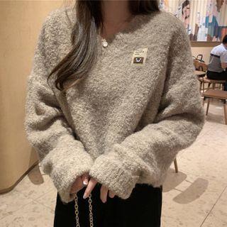 Applique Fluffy Sweater