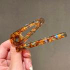 Set Of 2: Acetate Hair Clip (various Designs) Set Of 2 - Light Blue & Brown - One Size