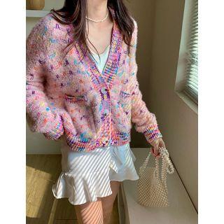 Mock Fur Cardigan Pink - One Size