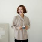 Scarf-neck Soft-touch Sweater