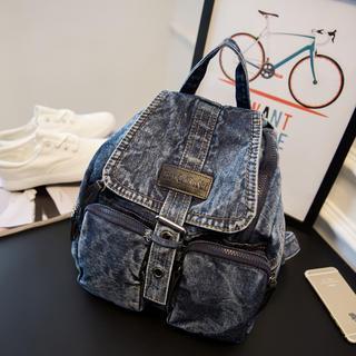 Washed Denim Backpack