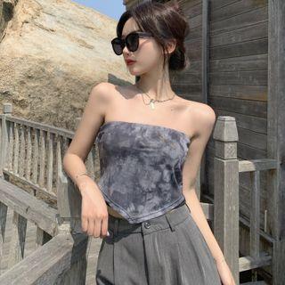 Tie-dyed Tube Top As Figure - One Size
