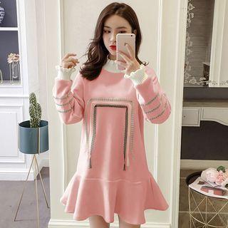 Mock Neck Mini Pullover Dress