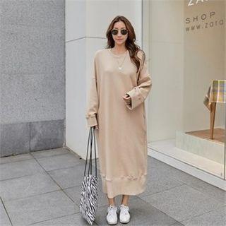 Drop-shoulder Pullover Maxi Dress