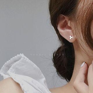 Clover Stud Earring 1 Pair - Silver - One Size
