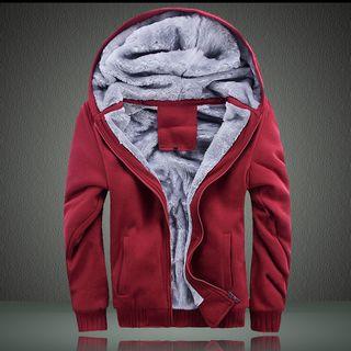 Fleece Lined Hood Zip Jacket