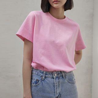 Basic Round-neck T-shirt In 10 Colors
