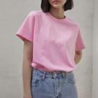 Basic Round-neck T-shirt In 10 Colors