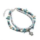 Turtle / Shell / Starfish / Elephant Bead Alloy Anklet