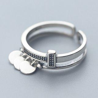 925 Sterling Silver Layered Open Ring Open Ring - 925 Sterling Silver - One Size
