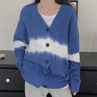 Gradient V-neck Cardigan