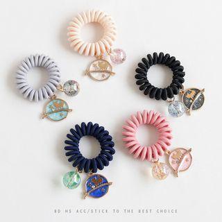 Cat Planet & Bead Phonecord Hair Tie