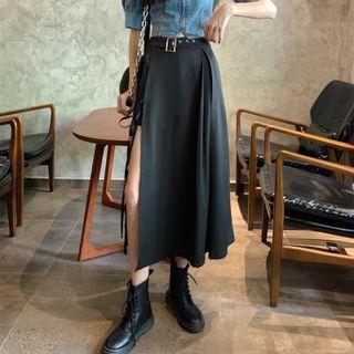 A-line Midi Skirt / Denim Top