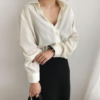 Loose-fit Satin Shirt