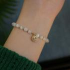 Faux Crystal Bracelet White & Gold - One Size