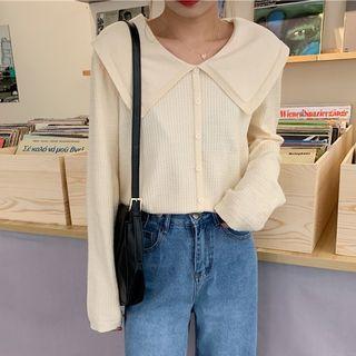 Peter Pan Collar Knit Blouse