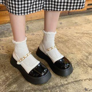 Platform Two Tone Mary Jane Shoes