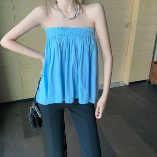 Strapless Top / Straight-leg Pants