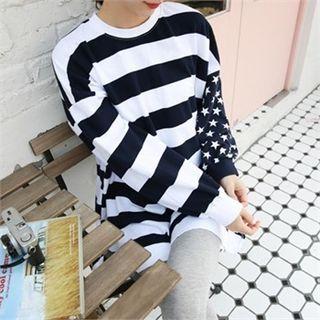 Star Print Stripe T-shirt