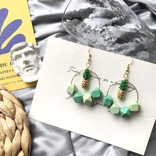 Pineapple Hoop Drop Earring