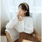 Mock Neck Sweater White - One Size