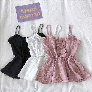 Plain Ruffled-trim Camisole Top