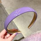 Faux Leather Face Wash Headband 1 Pc - 18 - Faux Leather - Purple - One Size