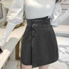 Corduroy Mini Wrap Skirt