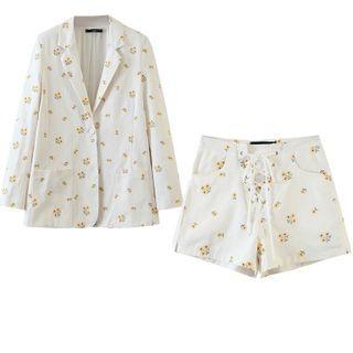 Floral Blazer / Shorts