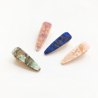 Acrylic Raindrop Hair Clip (various Colors)