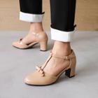 T-strap Bow Mary Jane Pumps
