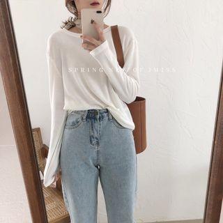 Plain Top Long-sleeve