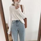Plain Top Long-sleeve