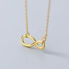 Infinity Sign Necklace S925 Silver - Necklace - Gold - One Size