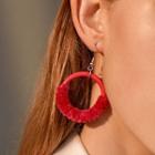 Chenille Acrylic Hoop Earring