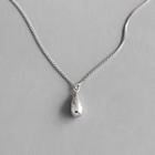 925 Sterling Silver Water Drop Necklace Silver - One Size