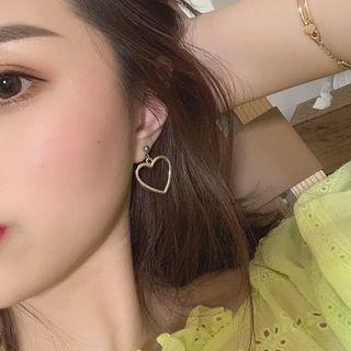 Non-matching Alloy Cupid & Heart Dangle Earring 1 Pair - As Shown In Figure - One Size