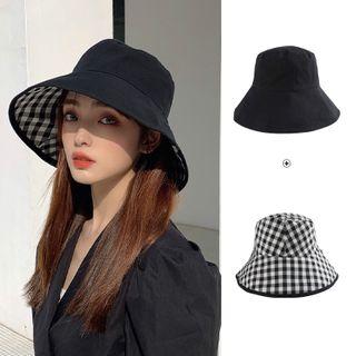 Reversible Gingham Bucket Hat