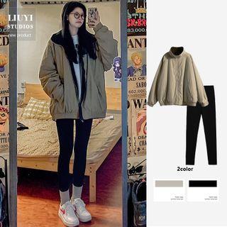 Stand Collar Padded Jacket / Leggings