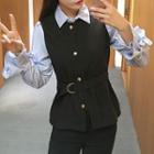 Set: Striped Shirt + Vest