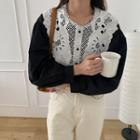 Eyelet Panel Blouse