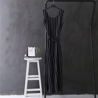 Lettering Sleeveless Jumpsuit