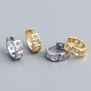 Sterling Silver Hollow Mini Hoop Earring