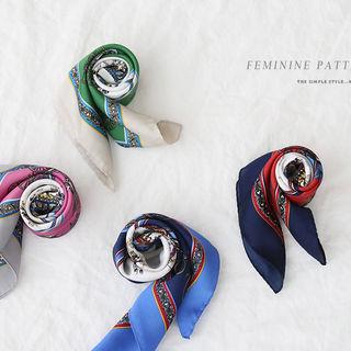 Horse Cart Print Light Scarf