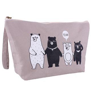 Bear Print Cosmetic Bag